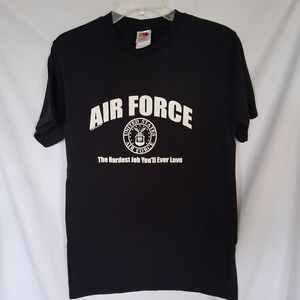 Fruit of the Loom Black Air Force T-Shirt